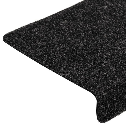 Stair Mats 5 pcs Black 65x21x4 cm Needle Punch