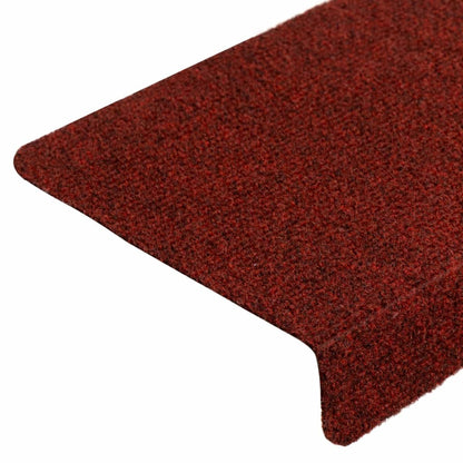 Stair Mats 5 pcs Bordeaux Red 65x21x4 cm Needle Punch