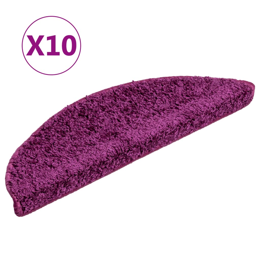 Stair Mats 10 pcs 56x17x3 cm Violet