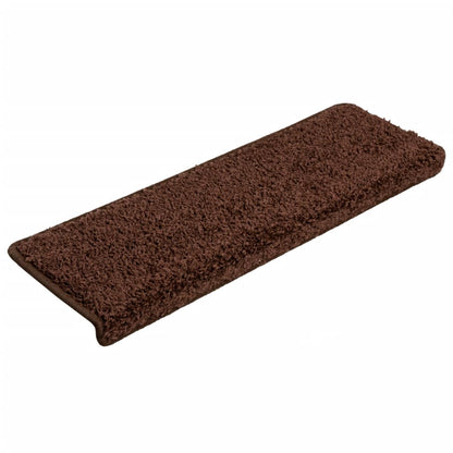 Stair Mats 10 pcs 65x21x4 cm Brown