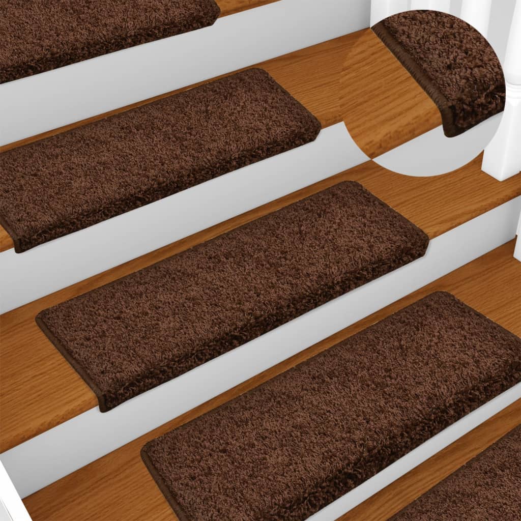 Stair Mats 10 pcs 65x21x4 cm Brown