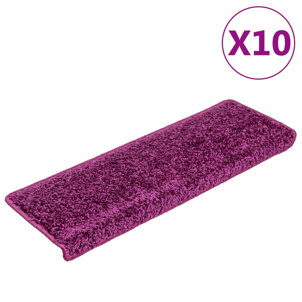 Stair Mats 10 pcs 65x21x4 cm Violet