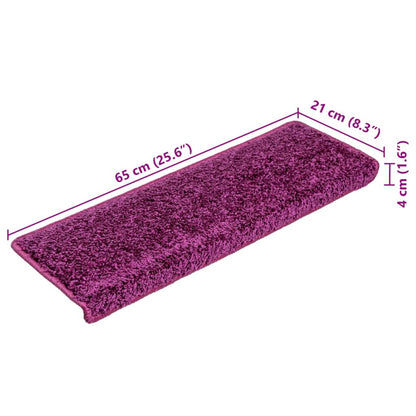 Stair Mats 10 pcs 65x21x4 cm Violet