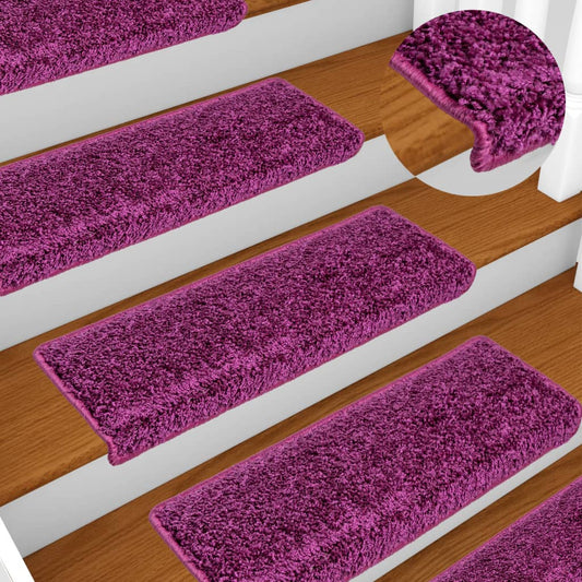 Stair Mats 10 pcs 65x21x4 cm Violet