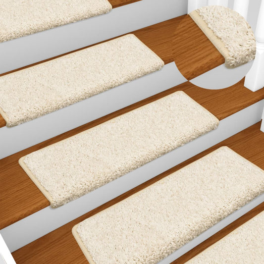 Stair Mats 10 pcs 65x21x4 cm White