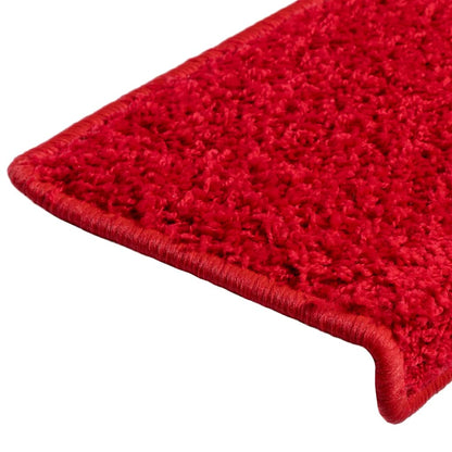 Stair Mats 10 pcs 65x21x4 cm Red