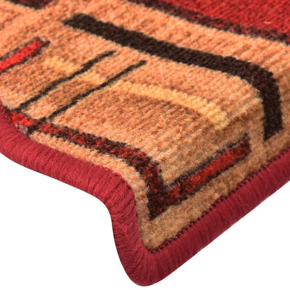 Stair Mats Self-adhesive 5 pcs 65x21x4 cm Red