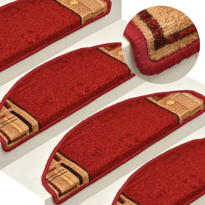 Stair Mats Self-adhesive 10 pcs 65x21x4 cm Red