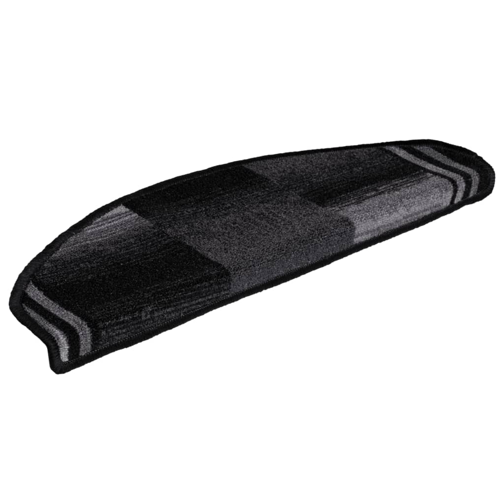 Stair Mats Self-adhesive 10 pcs 65x21x4 cm Black and Grey