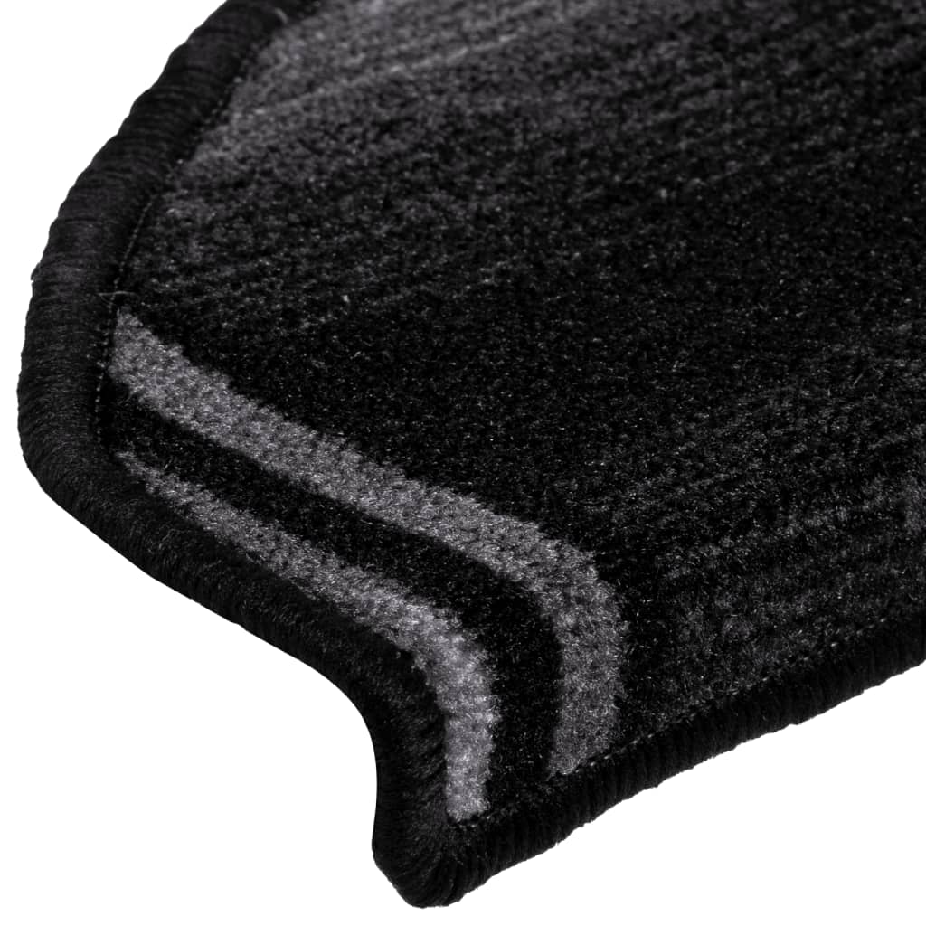 Stair Mats Self-adhesive 10 pcs 65x21x4 cm Black and Grey