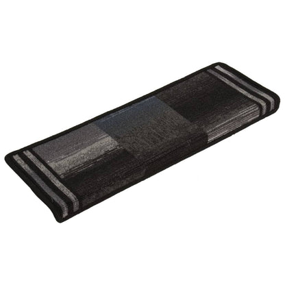 Stair Mats Self-adhesive 10 pcs 65x21x4 cm Black and Grey