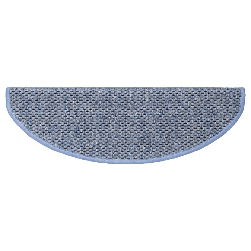 Stair Mats Self-adhesive Sisal-Look 15 pcs 56x17x3 cm Blue