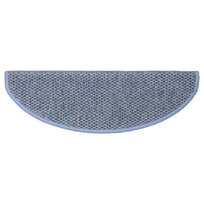 Stair Mats Self-adhesive Sisal-Look 15 pcs 56x17x3 cm Blue