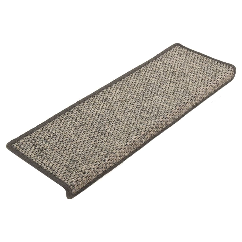 Stair Mats Self-adhesive 15 pcs 65x21x4 cm Grey and Beige