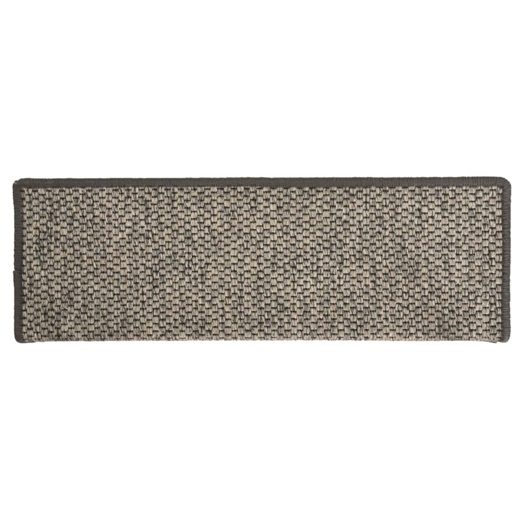 Stair Mats Self-adhesive 15 pcs 65x21x4 cm Grey and Beige