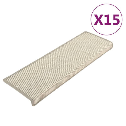 Stair Mats Self-adhesive 15 pcs Silver 65x21x4 cm