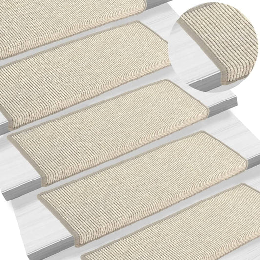 Stair Mats Self-adhesive 15 pcs Silver 65x21x4 cm