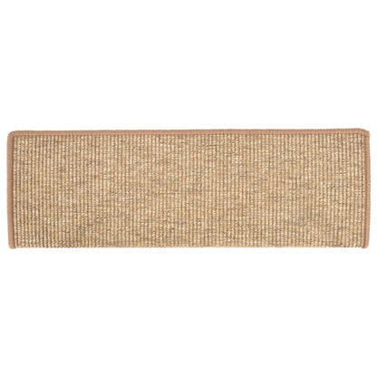 Stair Mats Self-adhesive 15 pcs Light Brown 65x21x4 cm