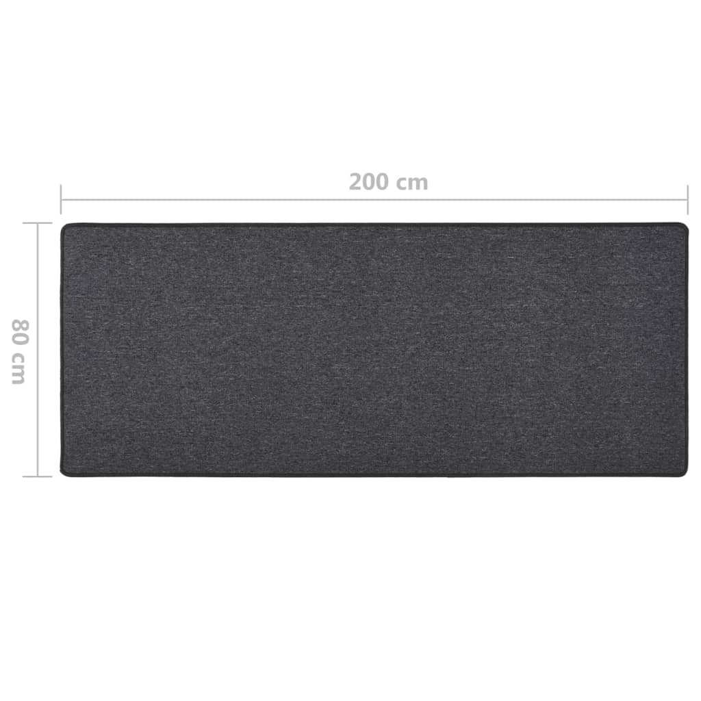 Carpet Runner Anthracite 80x200 cm