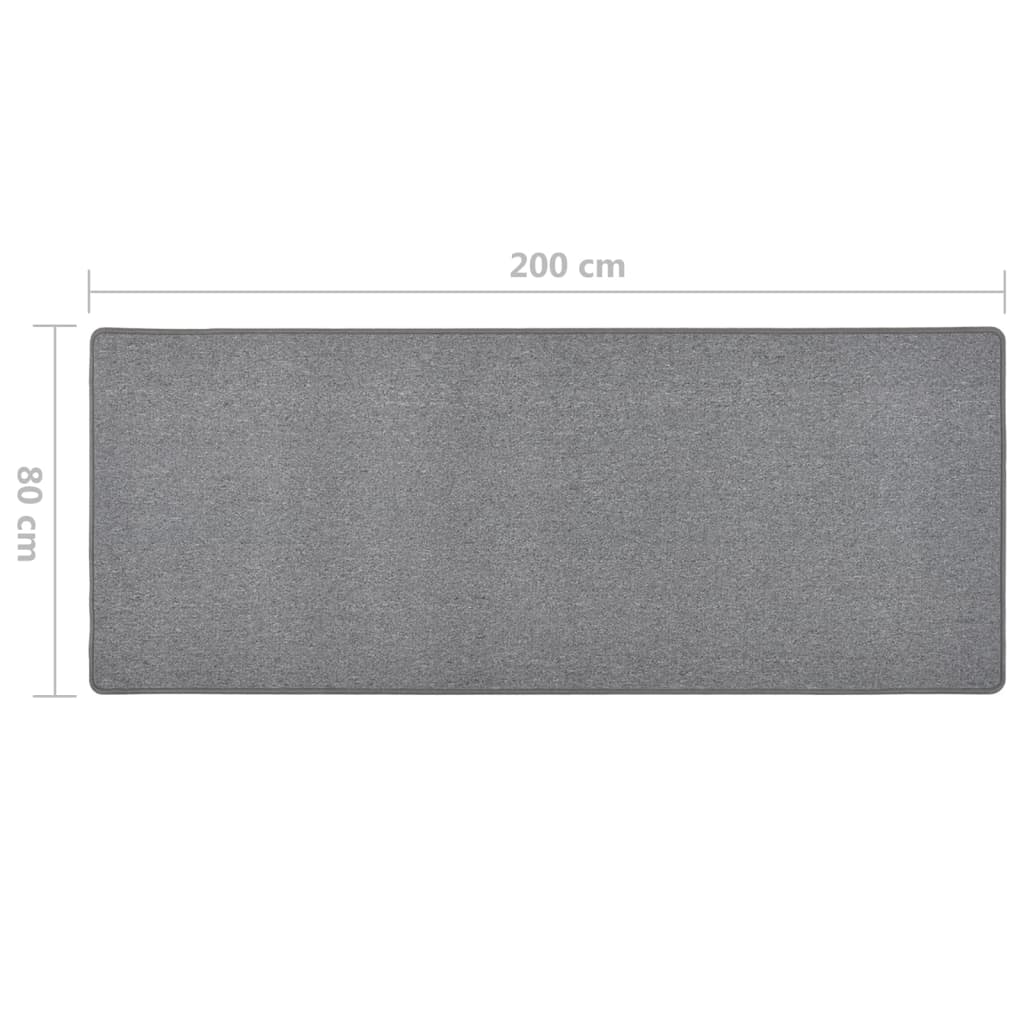 Carpet Runner Dark Grey 80x200 cm