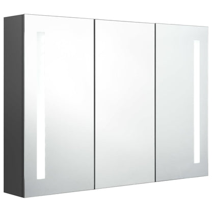 LED Bathroom Mirror Cabinet 89x14x62 cm Grey