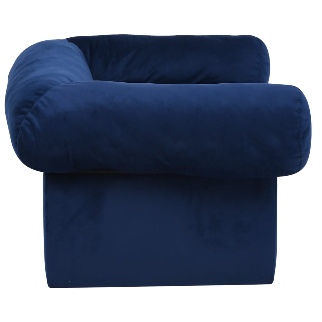 Dog Sofa with Drawer Blue 75x50x38 cm Plush