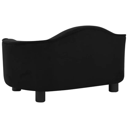 Dog Sofa Black 67x47x36 cm Plush