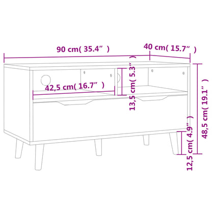 TV Cabinet Sonoma Oak 90x40x48.5 cm Engineered Wood