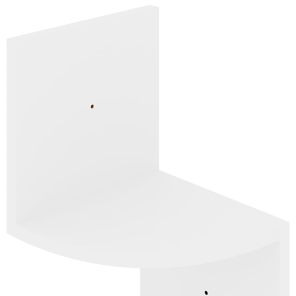 Wall Corner Shelf High Gloss White 19x19x123 cm Engineered Wood