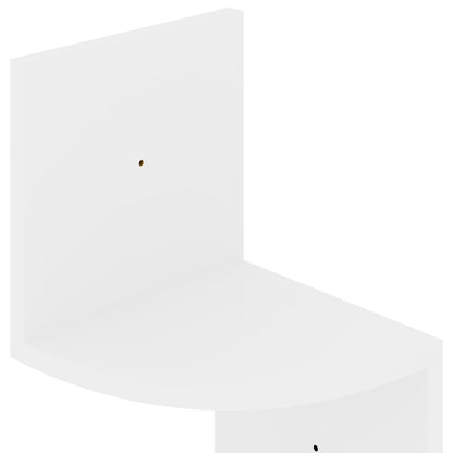 Wall Corner Shelf High Gloss White 19x19x123 cm Engineered Wood