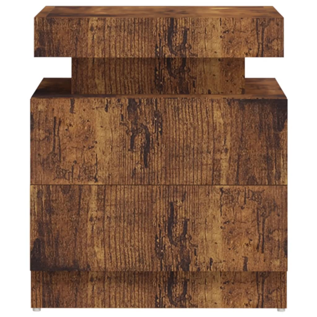 Bedside Cabinet Smoked Oak 45x35x52 cm Engineered Wood