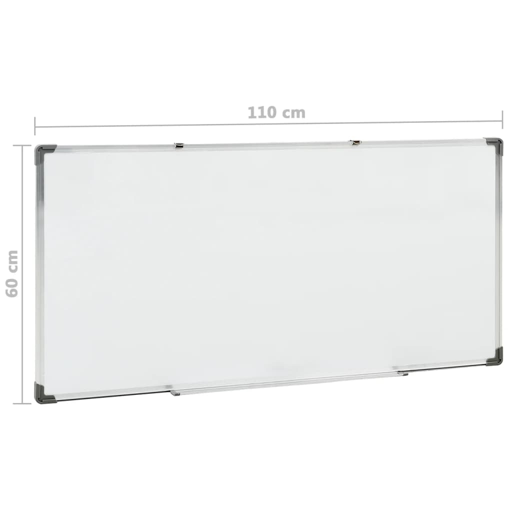 Magnetic Whiteboard White 110x60 cm Steel