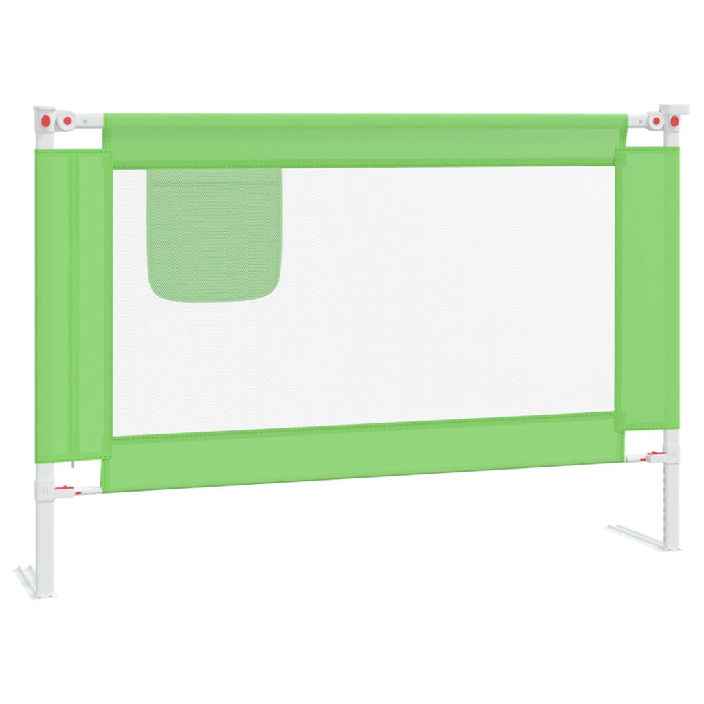 Toddler Safety Bed Rail Green 100x25 cm Fabric