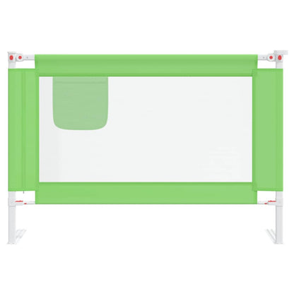 Toddler Safety Bed Rail Green 100x25 cm Fabric