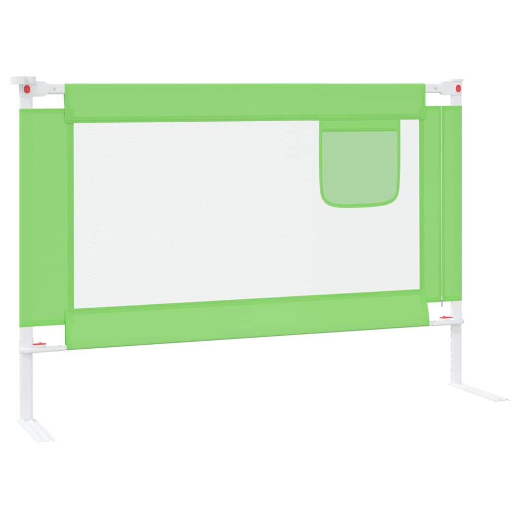 Toddler Safety Bed Rail Green 100x25 cm Fabric