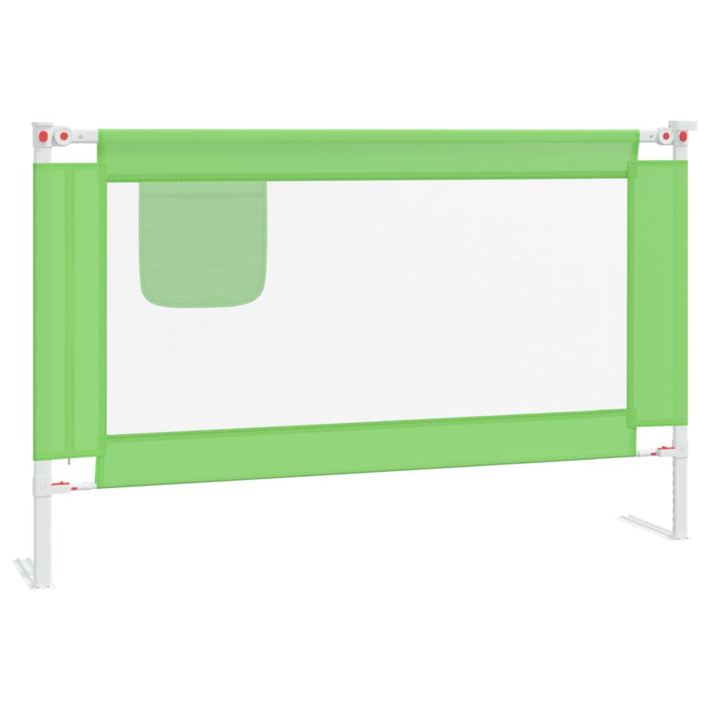 Toddler Safety Bed Rail Green 120x25 cm Fabric