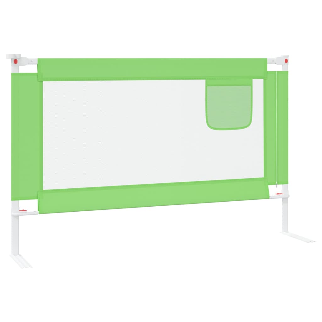 Toddler Safety Bed Rail Green 120x25 cm Fabric