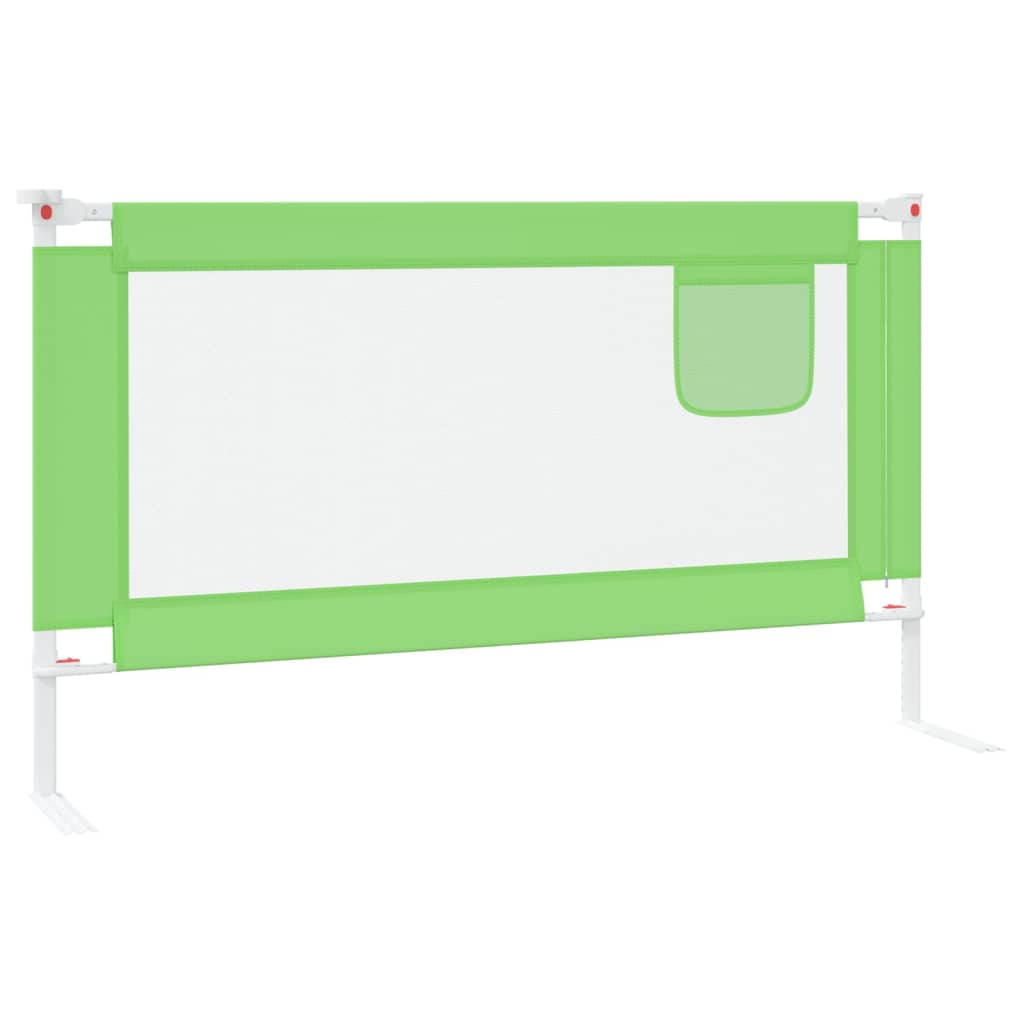 Toddler Safety Bed Rail Green 140x25 cm Fabric