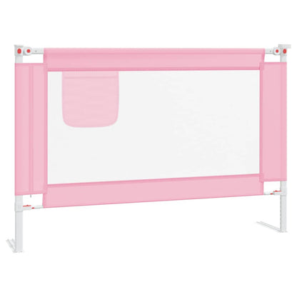 Toddler Safety Bed Rail Pink 100x25 cm Fabric