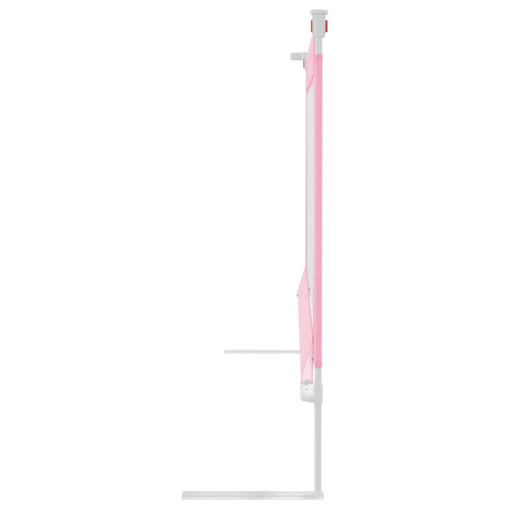 Toddler Safety Bed Rail Pink 150x25 cm Fabric