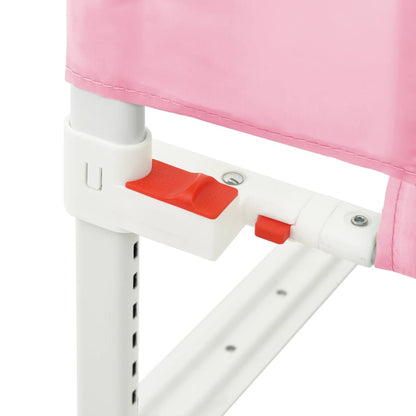 Toddler Safety Bed Rail Pink 150x25 cm Fabric