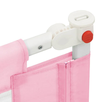 Toddler Safety Bed Rail Pink 190x25 cm Fabric