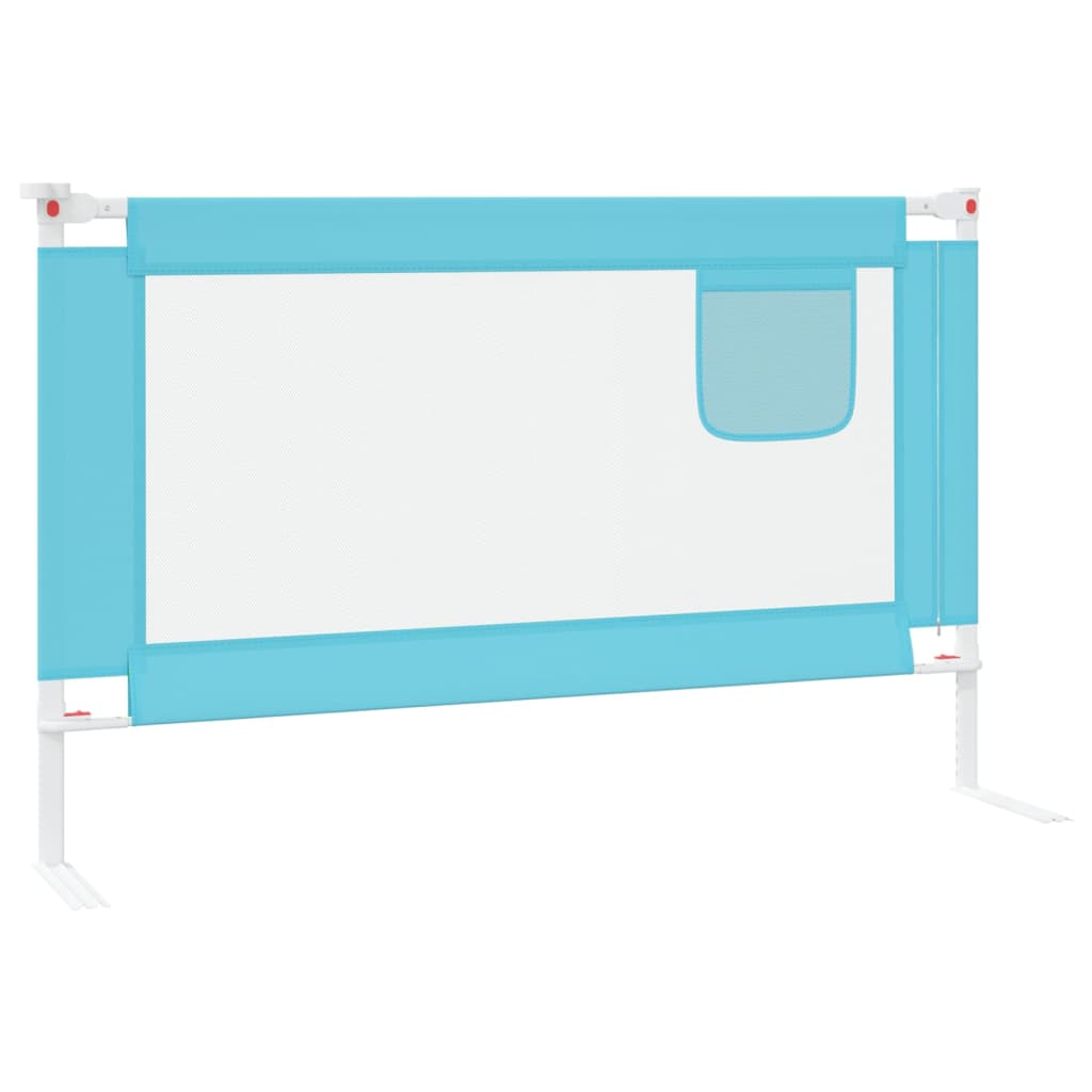 Toddler Safety Bed Rail Blue 120x25 cm Fabric