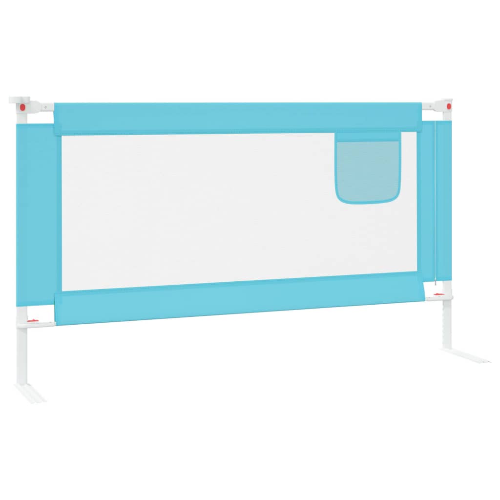 Toddler Safety Bed Rail Blue 150x25 cm Fabric