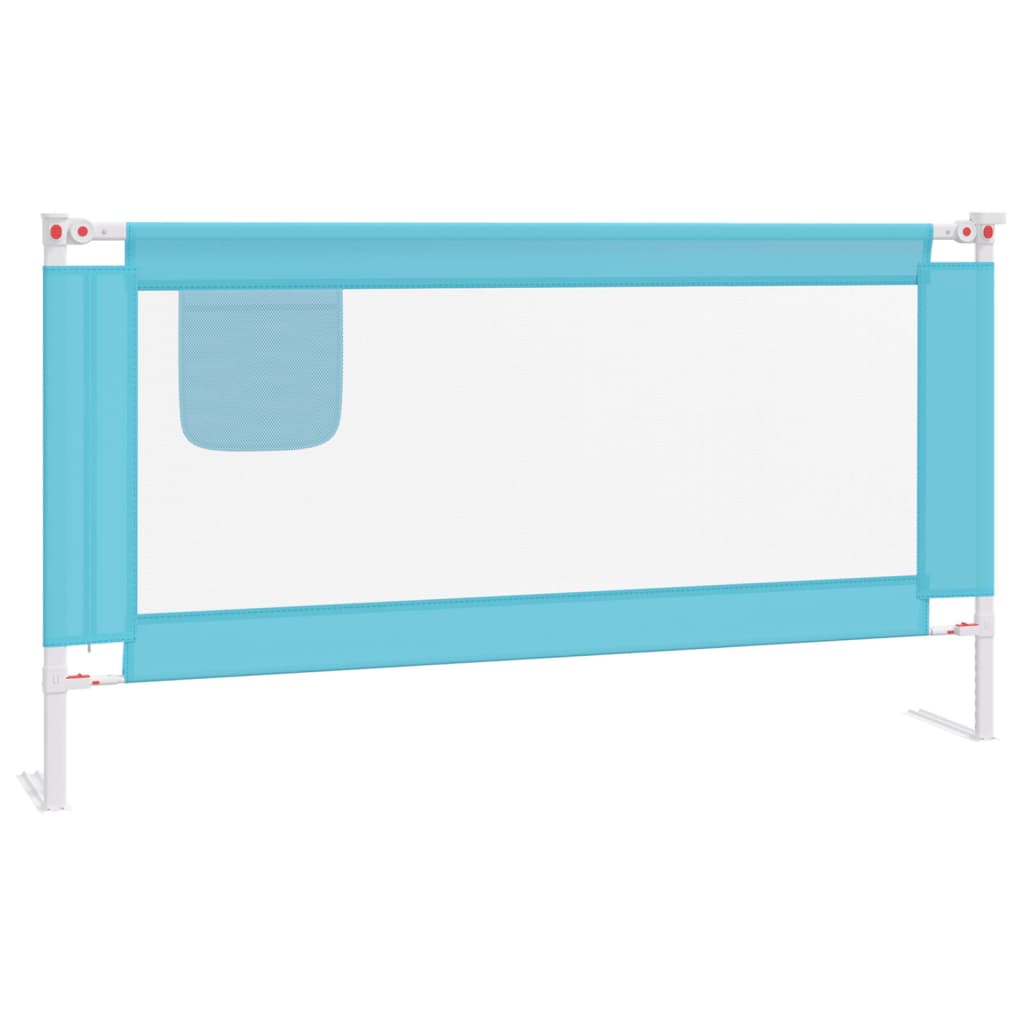 Toddler Safety Bed Rail Blue 160x25 cm Fabric