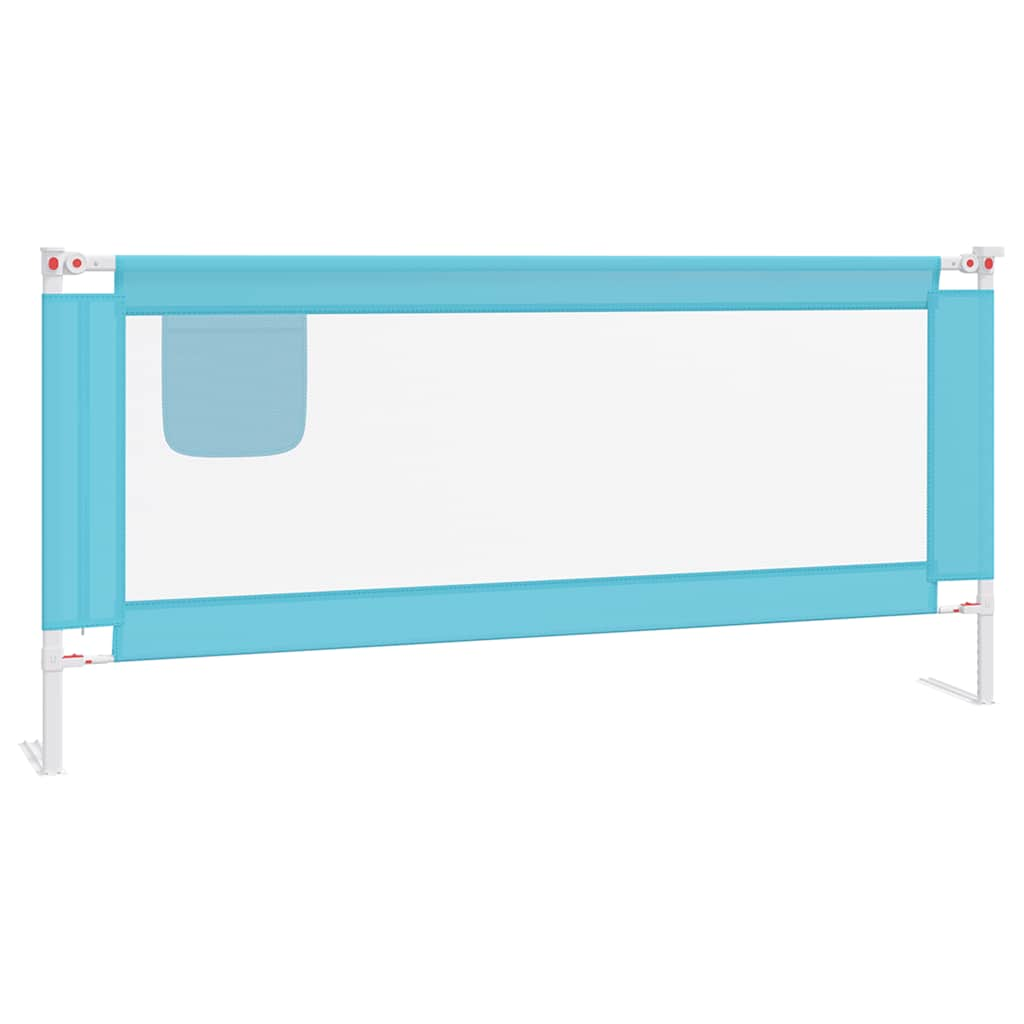 Toddler Safety Bed Rail Blue 200x25 cm Fabric