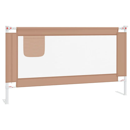 Toddler Safety Bed Rail Taupe 150x25 cm Fabric