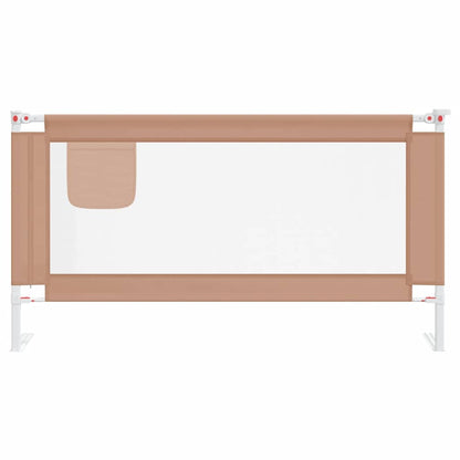 Toddler Safety Bed Rail Taupe 160x25 cm Fabric