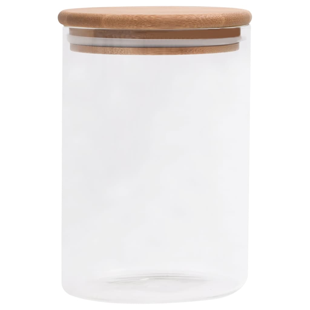 Storage Glass Jars with Bamboo Lid 4 pcs 800 ml