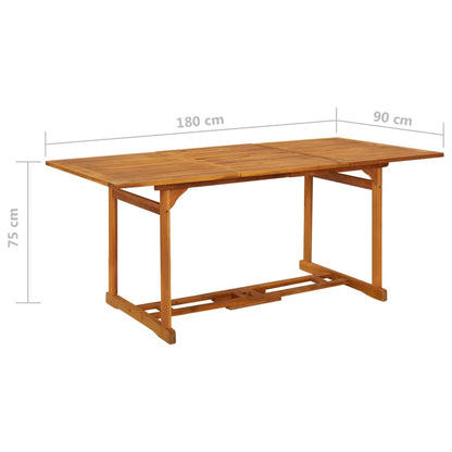 Garden Dining Table 180x90x75 cm Solid Acacia Wood